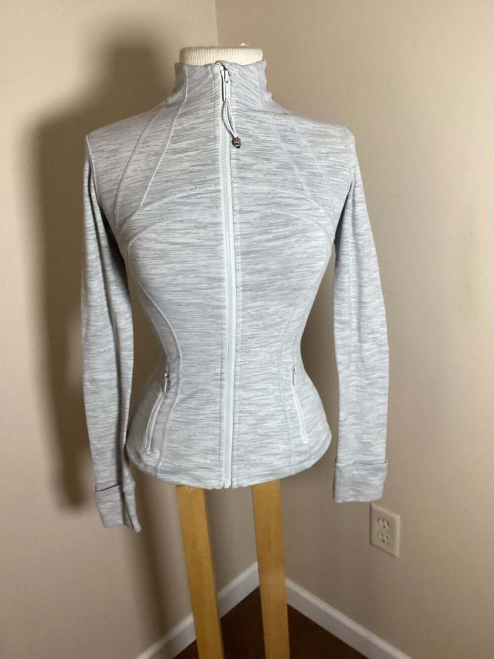 Lululemon Define Jacket Size 2 Gray Space Dye Full Zip Track Jacket
